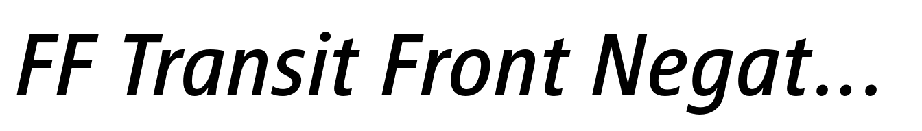 FF Transit Front Negativ Regular Italic